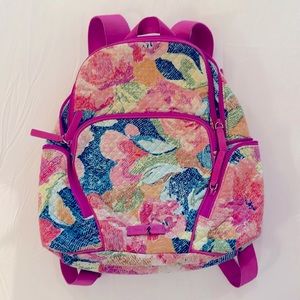 VERA BRADLEY Colorful Hot Pink Detail Small Backpack